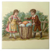  Victoriaans Pasen Tegeltje (Voorkant)