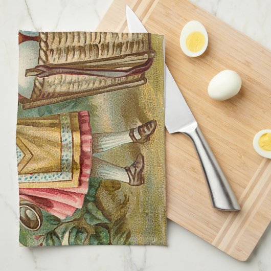  Victoriaans Pasen Theedoek (Quarter Fold)