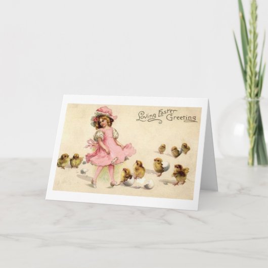 Victoriaans Pasen Wenskaart Feestdagen Kaart (Voorkant)