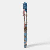 Victoriaans pastelblauwe en roze bloesems Case-Mate iPhone case (Achterkant / Links)