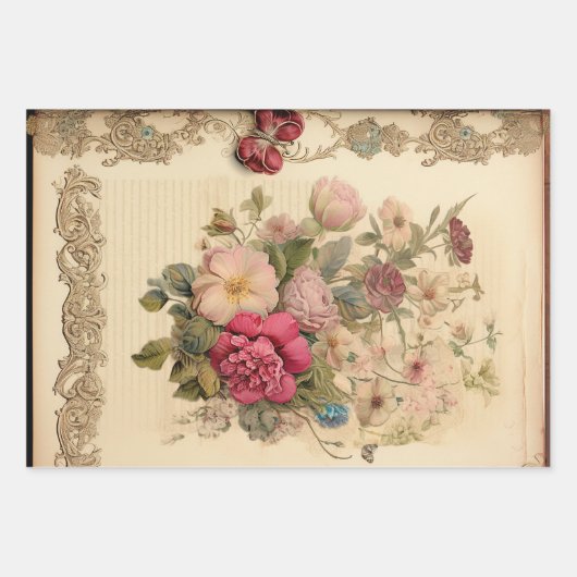  Victoriaans patroon Inpakpapier Vel (Voorkant 2)