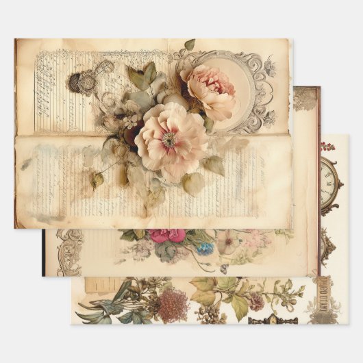  Victoriaans patroon Inpakpapier Vel (Set)