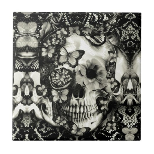 Victoriaans patroon van de schil van de tandkant tegeltje (Voorkant)