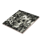 Victoriaans patroon van de schil van de tandkant tegeltje (Zijkant)