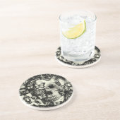 Victoriaans patroon van de schil van de tandkant zandsteen onderzetter (Zijkant)