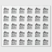 Victoriaans patroon voor woningen cadeaupapier (Vlak)