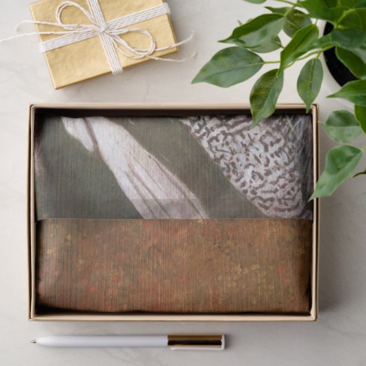 Victoriaans peacock Girl-weefselpapier Tissuepapier (Geschenk)