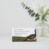 Victoriaans Peacock Visitekaartjes Sjabloon (Staand voorkant)