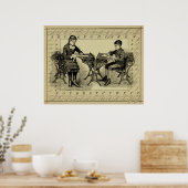 VICTORIAANS PENMANSHIP POSTER (Keuken)