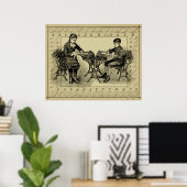 VICTORIAANS PENMANSHIP POSTER (Thuiskantoor)