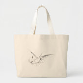 Victoriaans penwork kalligrafische duif grote tote bag (Voorkant)