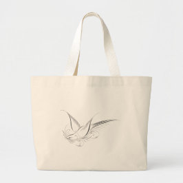 Victoriaans penwork kalligrafische duif grote tote bag