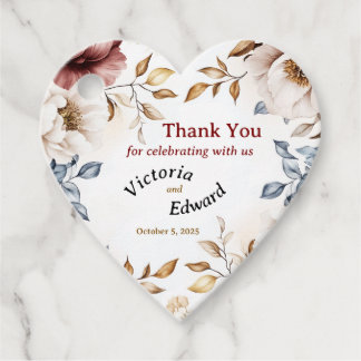 Victoriaans Peony Luxe bruiloft gunst Label