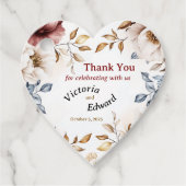 Victoriaans Peony Luxe bruiloft gunst Label (Voorkant)