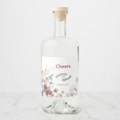 Victoriaans Peony Luxe Drankflesetiketten Likeurfles Etiket (Voorkant)