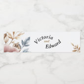 Victoriaans Peony Luxe Drinkwaterflesetiketten Waterfles Etiket (Enkel label)