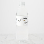 Victoriaans Peony Luxe Drinkwaterflesetiketten Waterfles Etiket (Voorkant)