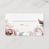 Victoriaans Peony Luxe Flat Wedding Place Card Plaatskaartje (Voorkant)