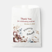 Victoriaans Peony Luxe Huwelijksgunstzak Bedankzakje (Voorkant)