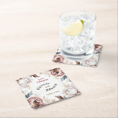 Victoriaans Peony Luxe Trouwpapier Onderzetters (Insitu)