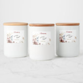 Victoriaans Peony Luxe Voedsel Container Labels Voedselcontainer Etiket (Flessen)