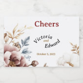 Victoriaans Peony Luxe Voedsel Container Labels Voedselcontainer Etiket (Enkel label)