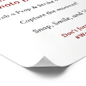 Victoriaans Peony Luxe Wedding Photo Booth Sign Poster (Hoek)