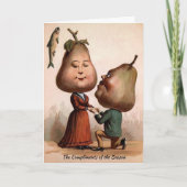  Victoriaans perenhoofd voorstel Feestdagen Kaart (Voorkant)