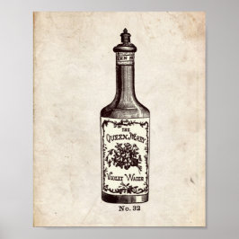 Victoriaans perfumeflesillustratie poster