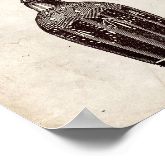 Victoriaans perfumeflesillustratie poster (Hoek)