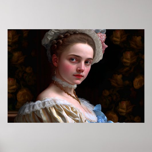 Victoriaans Pet Roos Vloer Poster (Voorkant)