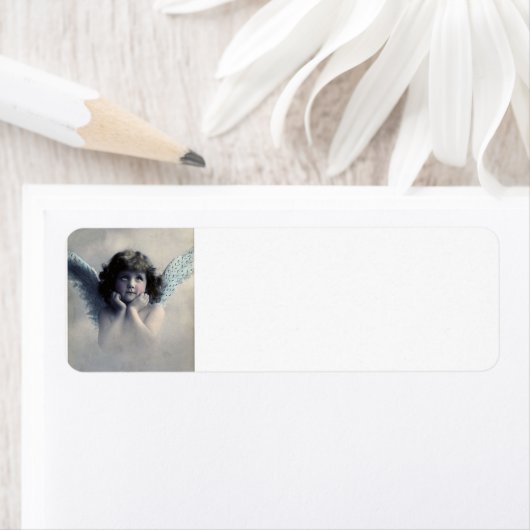  Victoriaans Photo Angel Etiket (Insitu)