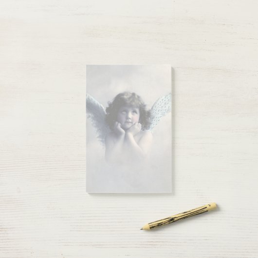 Victoriaans Photo Angel Post-it® Notes (Op bureau)