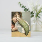 Victoriaans Pickle Nose Woman-Briefkaart Briefkaart (Staand voorkant)