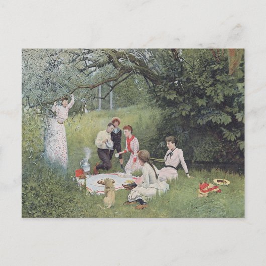 Victoriaans Picknick Briefkaart (Voorkant)