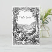 Victoriaans picknick kaart (Staand voorkant)