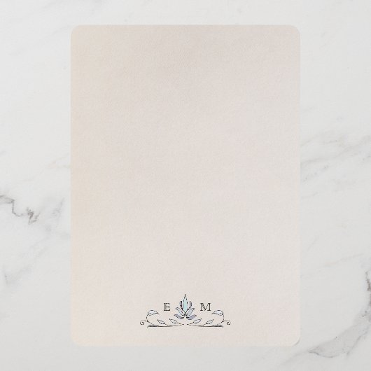 Victoriaans Pimpernels Morris bruiloft dank u Folie Uitnodiging (Achterkant)