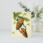  Victoriaans Pinecone-kerstBriefkaart Briefkaart (Staand voorkant)
