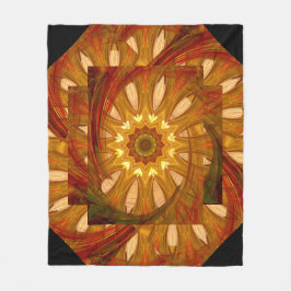 Victoriaans pioenroersel fleece deken