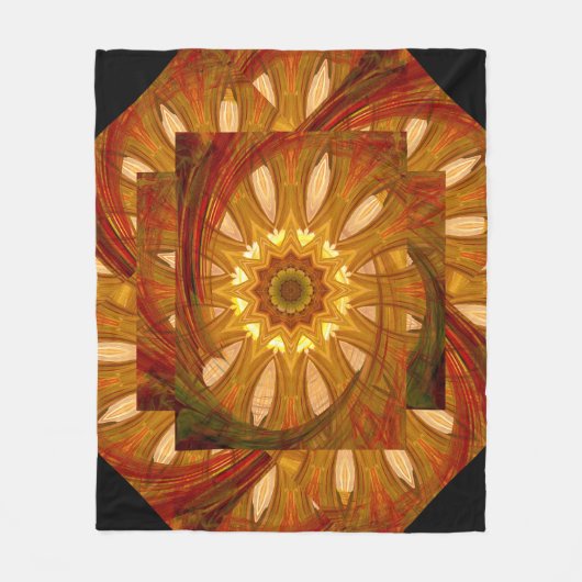 Victoriaans pioenroersel fleece deken (Voorkant)