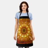 Victoriaans pioenroersel schort (Gedragen)