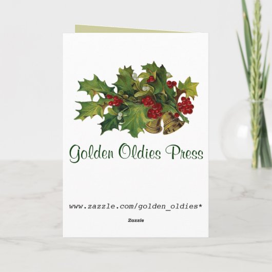 Victoriaans Pixie kerst Kaart (Achterkant)