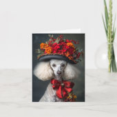 Victoriaans Poedel Kerstmis Feestdagen Kaart (Voorkant)