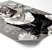 Victoriaans poes gekleed in zwart poster (Hoek)