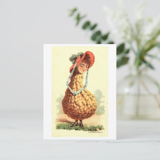 Victoriaans pompoen vrouw Briefkaart (Staand voorkant)