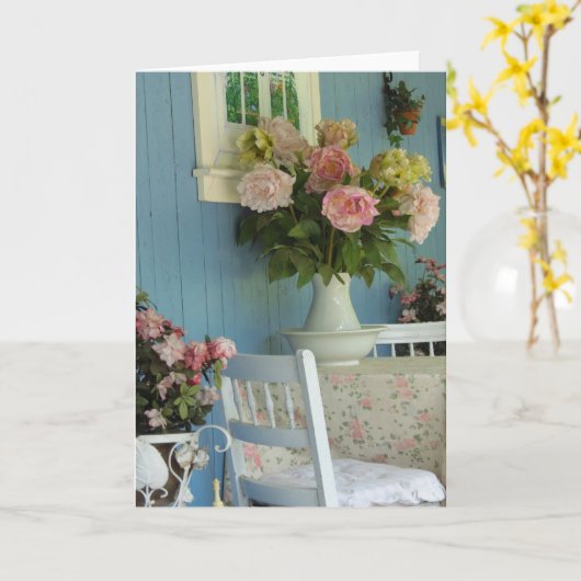 Victoriaans pony's - Martha's wijntuin Kaart (Gele Bloem)