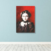 Victoriaans Portret Jonge Vrouw 1890's Canvas Afdruk (Insitu (Houten vloer))