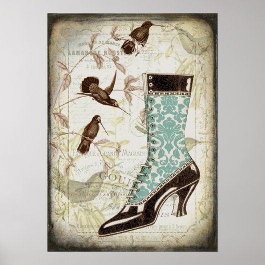 Victoriaans Poster Bootie (Voorkant)