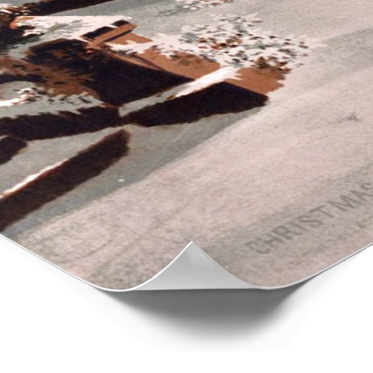 Victoriaans Poster kerstfeest (Hoek)