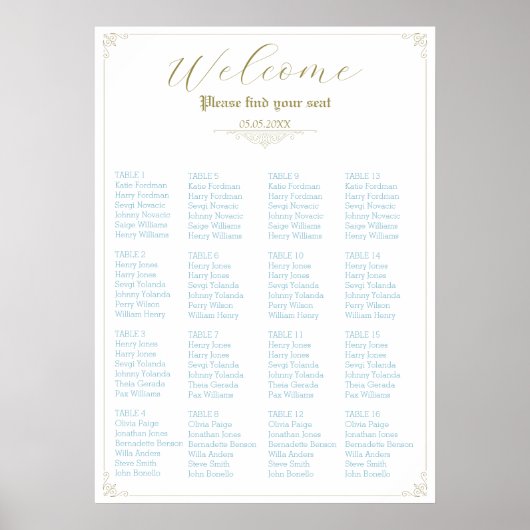 Victoriaans Poster voor bruiloft (Voorkant)